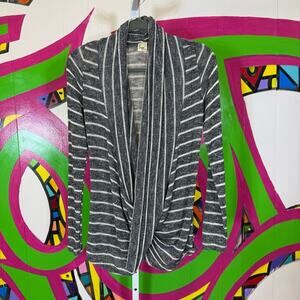 Sun & Moon, Gray Knit Cardigan with Draped Front. Size Small. Excellent cond!